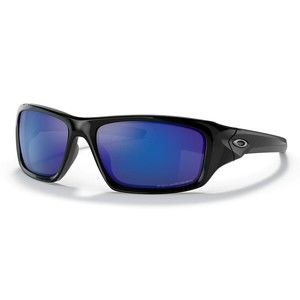 Oakley Men's Valve Polarized Sunglasses Polished Black/Deep Blue 0OO9236